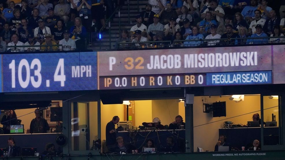 Brewers' Jacob Misiorowski sets World Series velocity record on his first pitch — Fox 11 Green Bay Sports