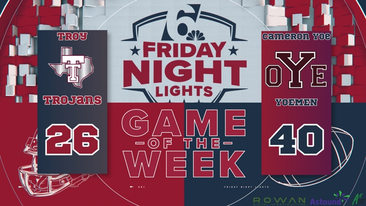 Friday Night Lights Game of the Week | Troy vs. Cameron Yoe — KCEN (Central Texas), Seattle Sports news